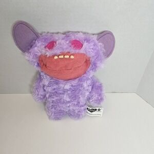 Fuggler Stuffed Creature Budgie Grin Grin Purple Funny Ugly Monster 10" Inches